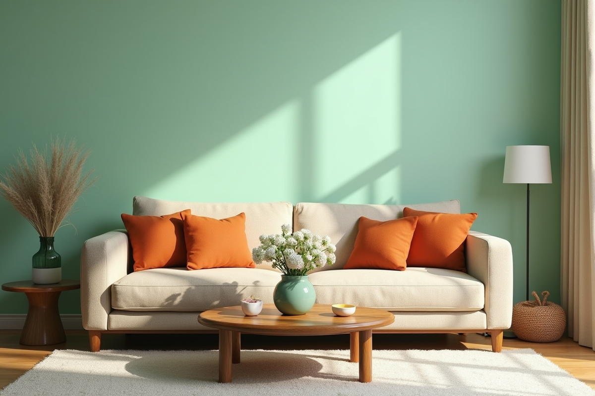 Couleurs complémentaires au vert menthe pour une décoration harmonieuse